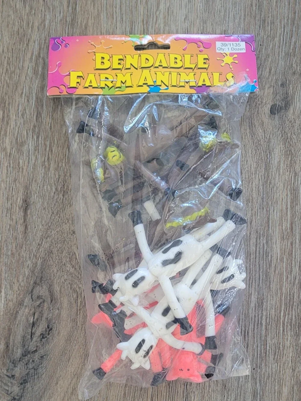 Bendable/ Fidgets Farm Animals sealed Bag Includes 12 Pcs